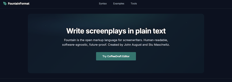 FountainFormat.com screenshot
