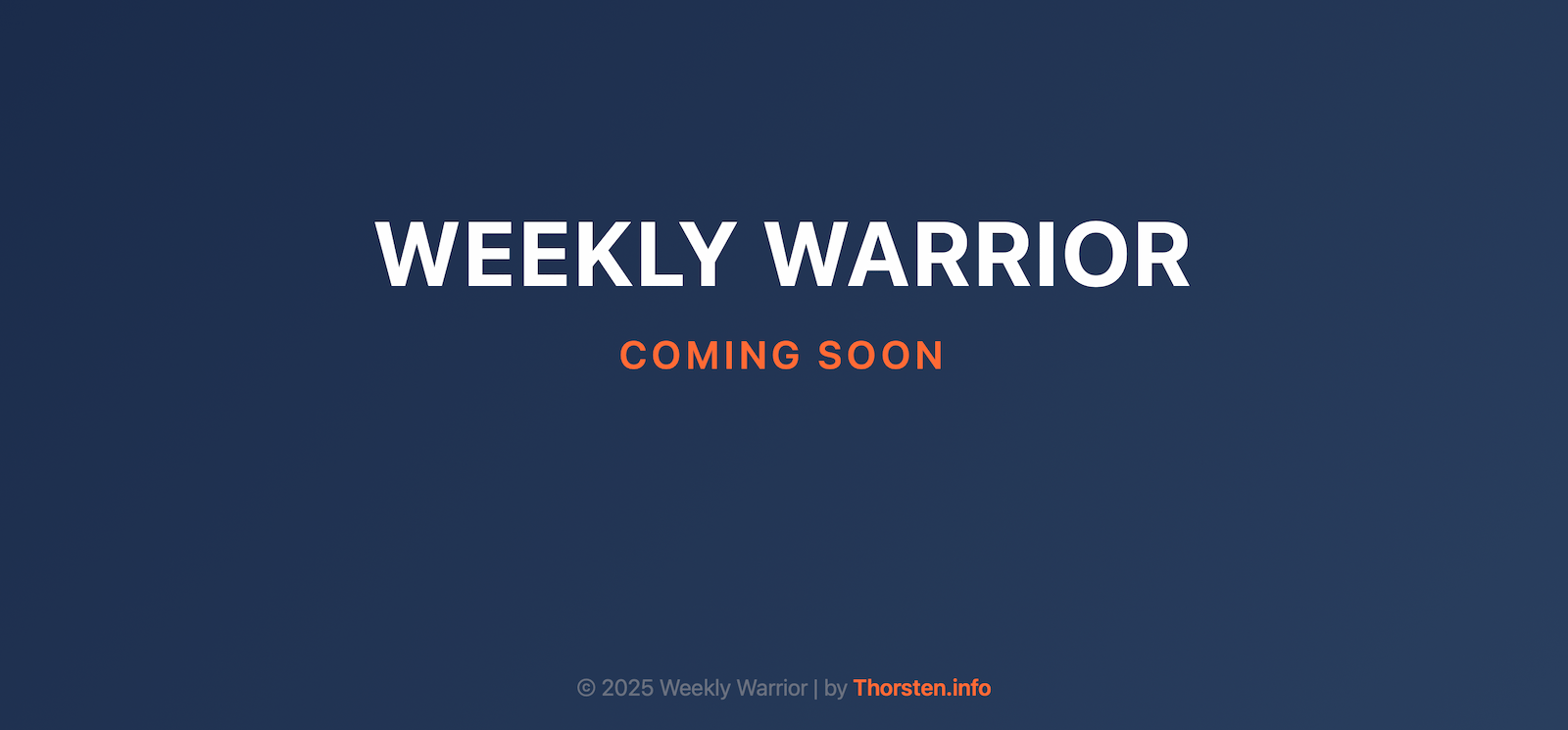 WeeklyWarrior.com screenshot